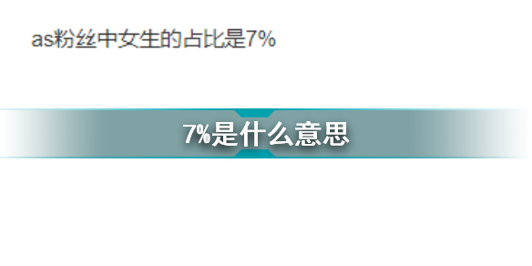 7%是什么意思 7%是什么梗